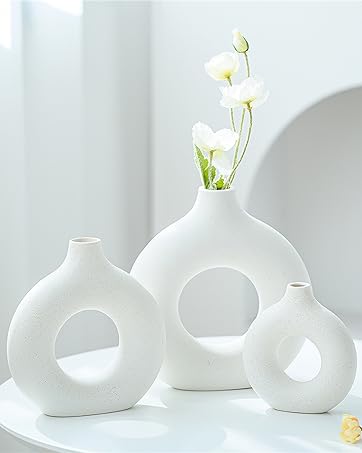 oem/odm services jspyfits glass hydroponic flower vase, 7 inches colored glass bubble vase for flower, three-layer glass funky vase for home/office/weddings/party table flower decor (milky green) affordable bulk deals