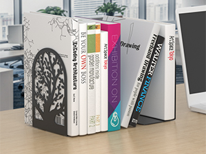 supplier direct vfine bookends 1 pair, black metal book ends, bookends for shelves, unique decorative tree book ends for shelves, book ends to hold books, book stopper, bookend for home office (style b) wholesale prices