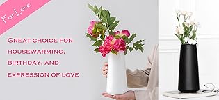 oem/odm services white vase - white ceramic vase, 6“ white flower vase, bright white not off white, boho vase for pampas grass, minimalist modern textured vase for home decor, table shelf living room farmhouse decor affordable bulk deals