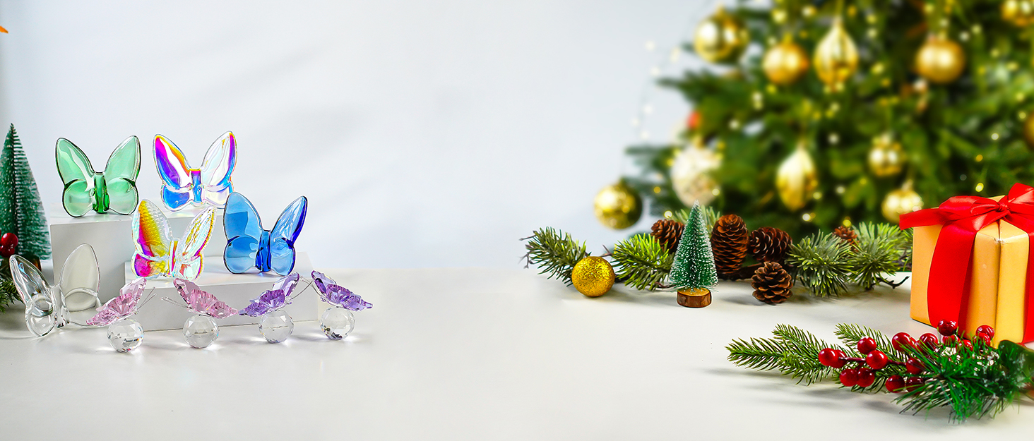 dropship from factory kanpura blue crystal butterfly figurine,flying butterfly figurine, glass butterfly ornament,crystal animal collectible for home decor mass production supply