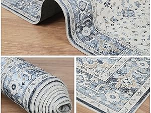global sourcing dripex vintage collection washable area rug - 2x3 door mat small entryway rug distressed non-slip low-pile floor carpet for indoor front entrance kitchen bathroom living room bedroom oem/odm services