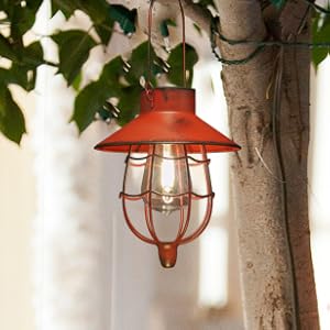 custom wholesale yakii 2 pack solar lantern hanging waterproof outdoor metal solar lamp with warm white light decorate for yard garden pathway patio porch decor (red) oem/odm services