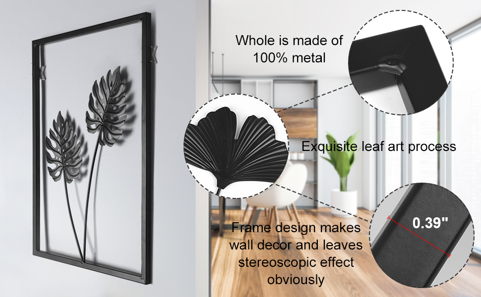 factory direct phirown metal wall art, black wall decor with light strips 3 pcs modern room decor rustic farmhouse wall decor, home decor wall for living room bedroom (vertical) volume discount