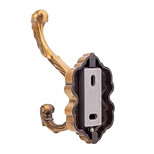 competitive pricing sdh antique brass coat hooks wall mounted -vintage style wall hooks for hanging purse, hat, keys & clothes - heavy duty bathroom hooks for towels - pack of 2 one-stop wholesale