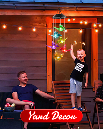 producer to buyer white elephant gifts women stocking stuffers christmas solar lights outdoor gifts for mom grandma wife, winzwon butterfly wind chimes waterproof for outside garden patio yard porch decorations discounted pricing