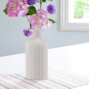 oem/odm services vase, white ceramic flower vase, minimalist modern home decor, matte finish pampas grass vase for table, fireplace, shelf, mantel, entryway and centerpieces affordable bulk deals
