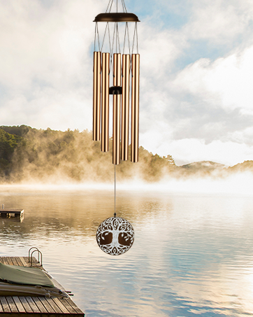 producer to buyer sympathy wind chimes for loss of loved one, memorial windchimes for lost father mother, remembrance bereavement gift with card, in memory of dad mom metal funeral decor for garden outdoor (39“ black) discounted pricing