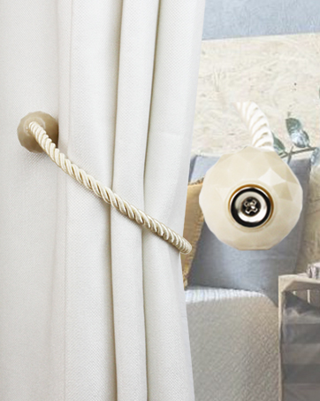 bulk purchase 6 pack black strong magnetic curtain tiebacks outdoor elegant decorative tie backs modern rope tiebacks for drapes window curtain holdbacks for draperies factory discount