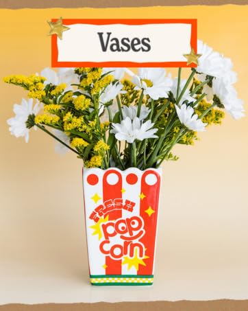 oem/odm services ban.do small cowboy boot vase, cute cowgirl boot vase, colorful ceramic shelf decor for home or office, unique/quirky/funky/fun flower vase doubles as pencil cup, giddy up affordable bulk deals