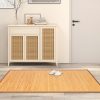 manufacturer direct nightcore bamboo floor mat, 5’ x 8’ bamboo area rug for home, anti slip kitchen floor rug, indoor mat rug, rolling matting carpet, perfect for for bathroom, bedroom, living room, natural trade price