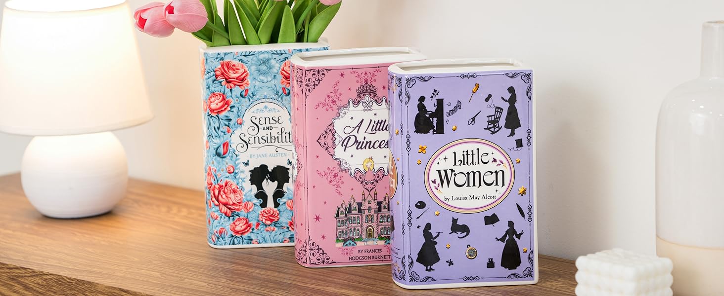 oem/odm services book shaped decorative vase ceramic vases for home decor vase for book lovers (a little princess) affordable bulk deals