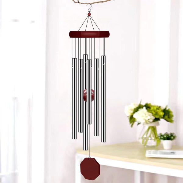 producer to buyer 2 pack pgzsy memorial wind chimes outdoor large deep tone, elegant sympathy wind-chime personalized with 6 tuned tubes for garden patio balcony and home discounted pricing