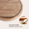 wholesale direct wood lazy susan organizer kitchen turntable for cabinet farmhouse bathroom decor round decorative tray for vanity, counter, sink, coffee table, 10 inch, brown bulk purchase at factory prices