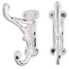 competitive pricing rustic cast iron coat hooks (3 pack) rustic dark brown, wall mounted, farmhouse decorative, heavy duty wall hooks for hanging coats, hats, towels (mounting hardware included) one-stop wholesale
