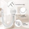 bulk purchase sumnacon set of 4 decorative curtain holdbacks, wall mounted aluminum alloy window drapery tiebacks for bedroom, livingroom office come with screws, white factory discount