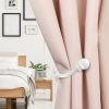 bulk purchase sumnacon set of 4 decorative curtain holdbacks, wall mounted aluminum alloy window drapery tiebacks for bedroom, livingroom office come with screws, white factory discount