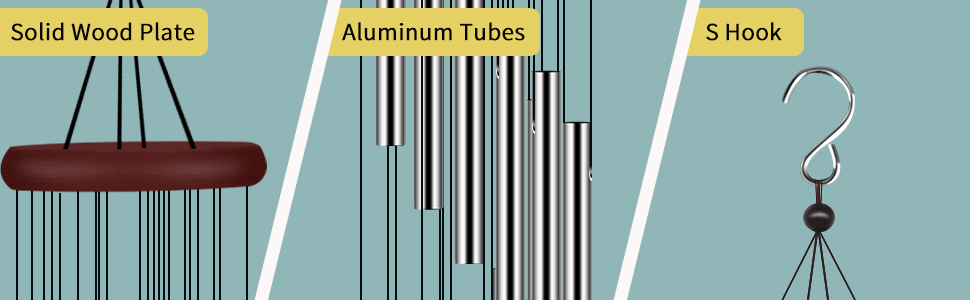 producer to buyer wind chimes for outside, sympathy wind chimes outdoor clearance with 12 aluminum alloy tubes and hook, memorial wind chimes gift decoration for home, patio, garden, outdoor discounted pricing