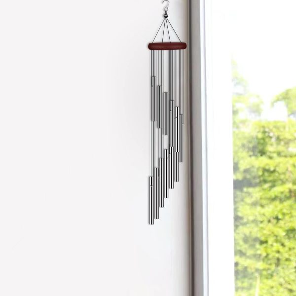 producer to buyer wind chimes for outside, sympathy wind chimes outdoor clearance with 12 aluminum alloy tubes and hook, memorial wind chimes gift decoration for home, patio, garden, outdoor discounted pricing