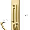 competitive pricing command large satin brass double hook, 1 hooks and 1 command strip, damage free hanging wall hooks with adhesive strips, coat hooks for hanging christmas decorations, holds up to 4 lb one-stop wholesale