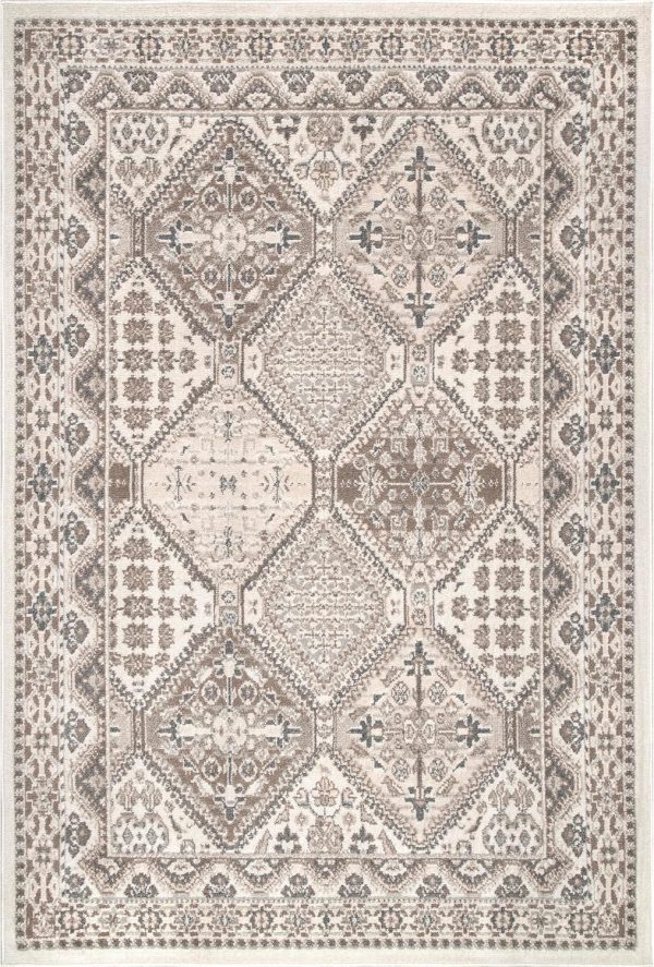 global sourcing nuloom 7x9 becca traditional tiled area rug, beige, faded transitional design, stain resistant, for bedroom, dining room, living room, hallway, office, kitchen, entryway oem/odm services