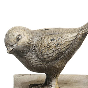 supplier direct mygift vintage white resin decorative bookends for heavy books with bird and book design, 1 pair wholesale prices