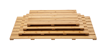 manufacturer direct bamboo wooden mini bath shower mats for small bathroom, small bamboo wood bathroom floor mat, sturdy and easy to clean(15.8 x 10.2 inch) trade price