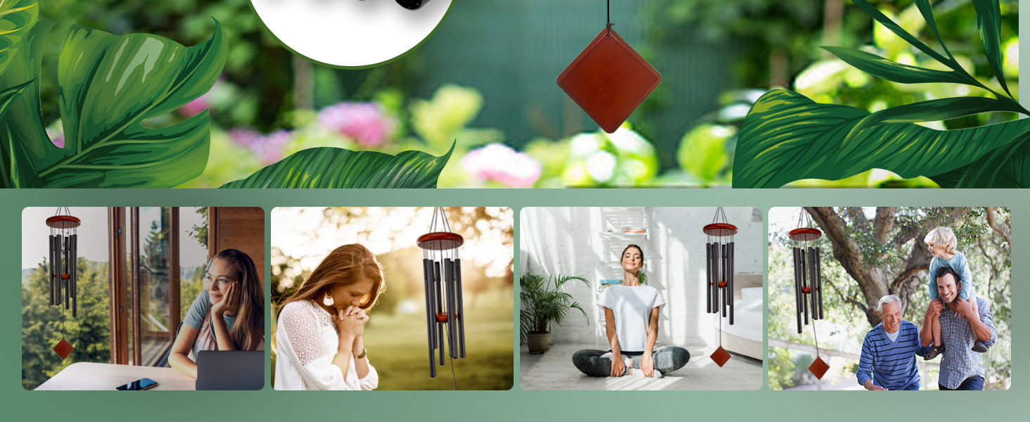 producer to buyer small wind chimes for outside, wind chimes outdoor with 6 tuned tubes, memorial wind chimes for garden, patio and home discounted pricing