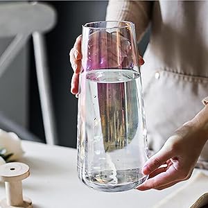 oem/odm services fantesticryan modern glass vase irised crystal clear glass vase for home office decor (neon clear) affordable bulk deals