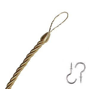 bulk purchase bel avenir curtain ropes tiebacks tie-backs, curtain handmade holdbacks with 2 metal screw hooks - white 2 pack factory discount