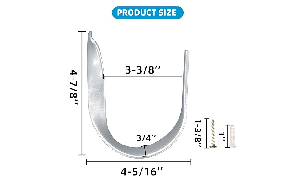 bulk purchase decorative curtain holdbacks,wall mounted window drapery tiebacks for bedroom,livingroom,office come with screws (nickel,2) factory discount