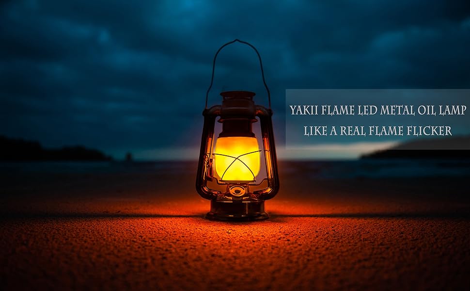 custom wholesale yakii led vintage flame lantern metal outdoor hanging lantern with dancing flame battery operated halloween outdoor indoor decoration(black) oem/odm services
