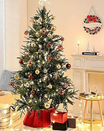 dropship from factory resin christmas tree figurines, 2pcs distressed white with gold table top christmas trees, small christmas tree figurine set, decorative xmas trees for rustic christmas decor mass production supply