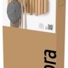 competitive pricing umbra picket wall-mounted coat rack rail hook with 5 retractable wood pegs – modern, space-saving storage organizer, natural one-stop wholesale