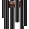 producer to buyer large aluminium wind chimes 37" inches to create a zen atmosphere suitable for outdoor, garden, patio decoration. classic black wind chimes with wind catcher suitable as a gift for unisex discounted pricing