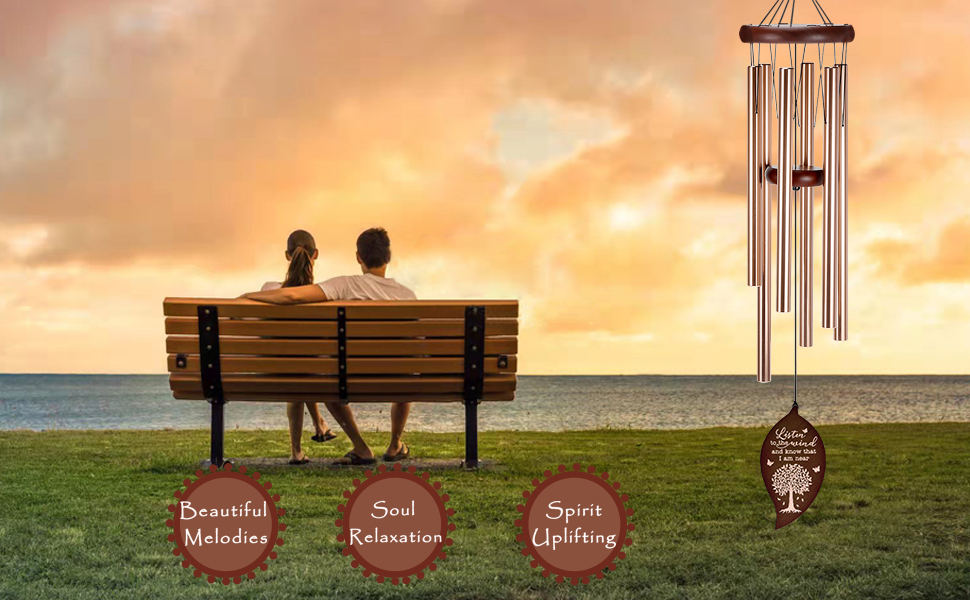 producer to buyer wind chimes for outside, memorial wind chimes with engraved tree of life,sympathy gifts for loss of loved one, memorial gifts for loss of mom,bereavement gift idea,32”wind chimes outdoor garden discounted pricing