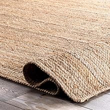 manufacturer direct mds hand woven jute area rug 2x4 feet - natural burlap braided reversible rectangular rugs for thanksgiving halloween christmas living room home entryway decor rustic farmhouse (2'x4') trade price