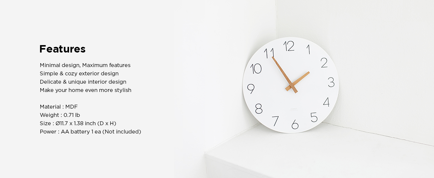 bulk purchase mooas flatwood wall clock,12