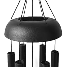 producer to buyer windchimes outdoors, 32 inches deep tone metal wind chimes with 6 thickened aluminum tubes, wind chimes for outside, memorial wind chimes best gift for mom grandma women, black discounted pricing