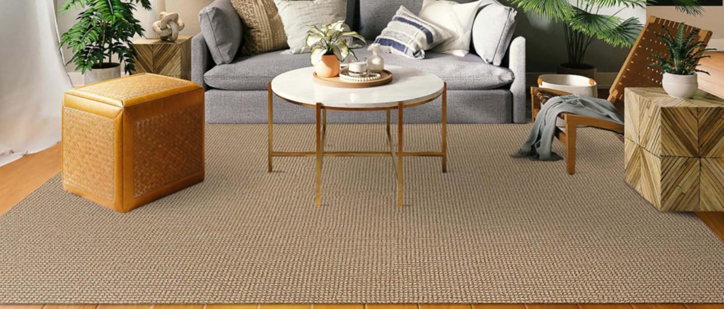 manufacturer direct earthall boho runner rug 2x6 ft washable runners for hallways cotton rubber backed kitchen runner braided indoor floor carpet runners for entryway, hallway, kitchen, bedroom, tan/brown trade price
