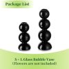 oem/odm services glass bubble vases for flowers, hewory 2pcs black unique cute single flower vase for centerpieces, funky aesthetic vase skinny bud vase, cool groovy decor for home living room bedroom office tabletop affordable bulk deals