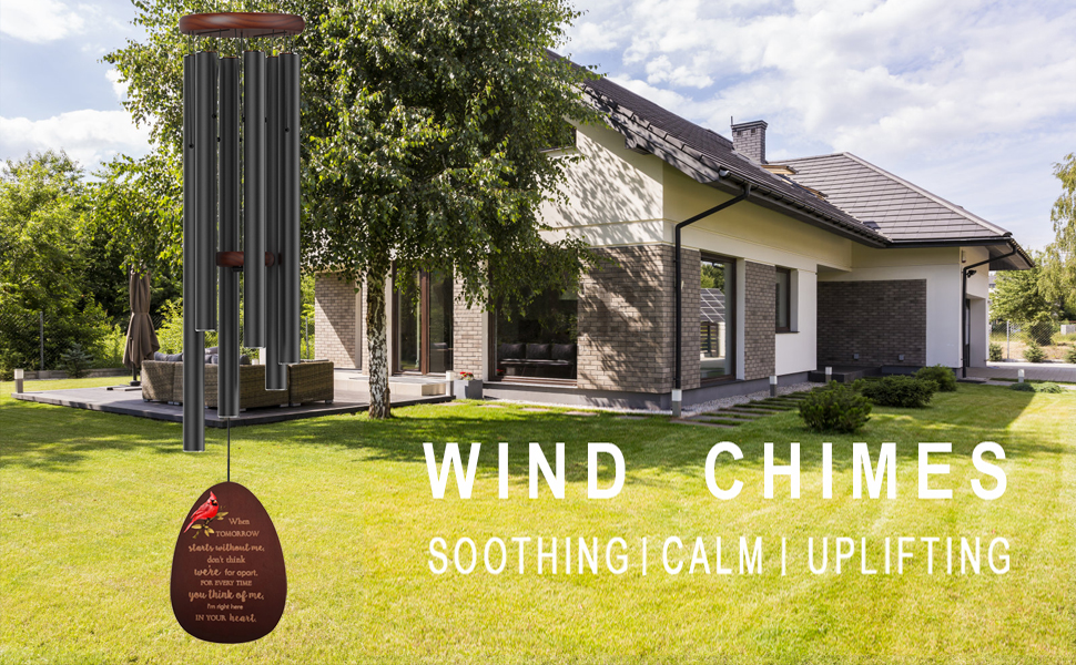 producer to buyer memorial wind chimes for outside,cardinal wind chimes sympathy wind chime for loss of loved one,like mother & father,cardinal gifts & sympathy gift for bereavement,condolence,funeral discounted pricing