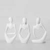 dropship from factory brownlove 3pcs decor white thinker statue abstract art sculpture，resin collectible figurines for home living room office shelf decoration mass production supply