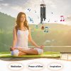 producer to buyer large aluminium wind chimes 37" inches to create a zen atmosphere suitable for outdoor, garden, patio decoration. classic black wind chimes with wind catcher suitable as a gift for unisex discounted pricing