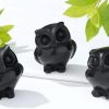 dropship from factory yatojuzi owl decor black obsidian natural healing crystals stones cute decors owls statue figurines sculpture hand-carved polished gemstones energy home room office desk decoration gifts for women men mass production supply