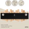 competitive pricing umbra picket wall-mounted coat rack rail hook with 5 retractable wood pegs – modern, space-saving storage organizer, natural one-stop wholesale
