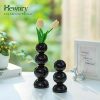 oem/odm services glass bubble vases for flowers, hewory 2pcs black unique cute single flower vase for centerpieces, funky aesthetic vase skinny bud vase, cool groovy decor for home living room bedroom office tabletop affordable bulk deals