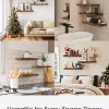bulk purchase bayka floating wood shelves - wall mounted for bathroom,bedroom,living room,kitchen,small hanging shelf for books/storage/room decor with 22lbs capacity(rustic brown,set of 3,16inch) trade price