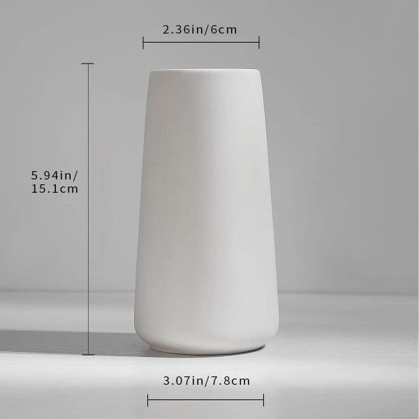 oem/odm services ceramic vases - nordic minimalism style decoration, elegant vase for mantel, table, living room decoration, white modern geometric decorative flowers vases for home decor affordable bulk deals
