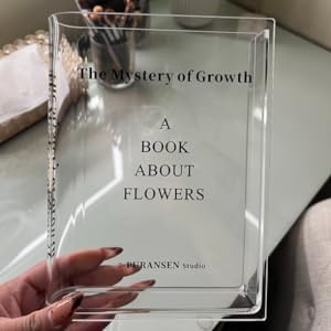oem/odm services puransen clear book flowers vase - cute bookshelf decor; unique vase for book lovers, artistic and cultural flavor acrylic vases for home office decor, a book about flowers (clear - b) affordable bulk deals