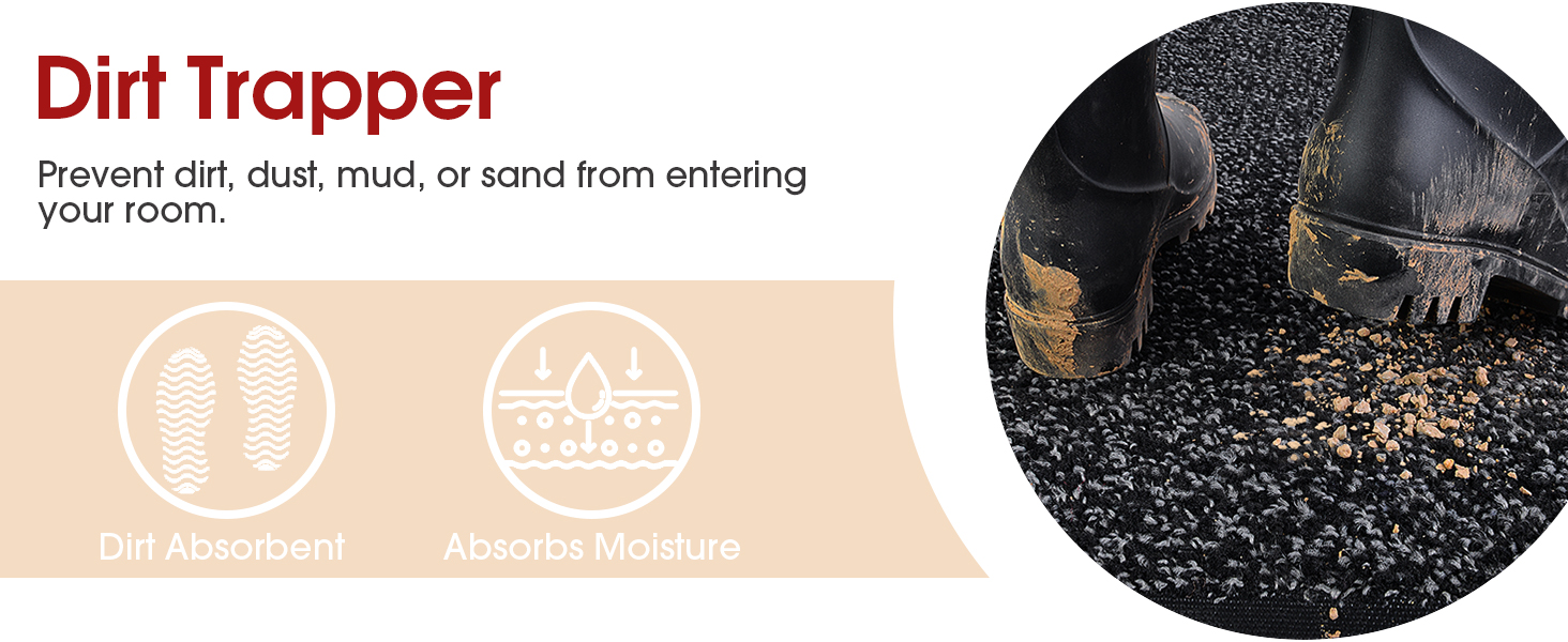 global sourcing mibao dirt trapper door mat for indoor&outdoor, 17